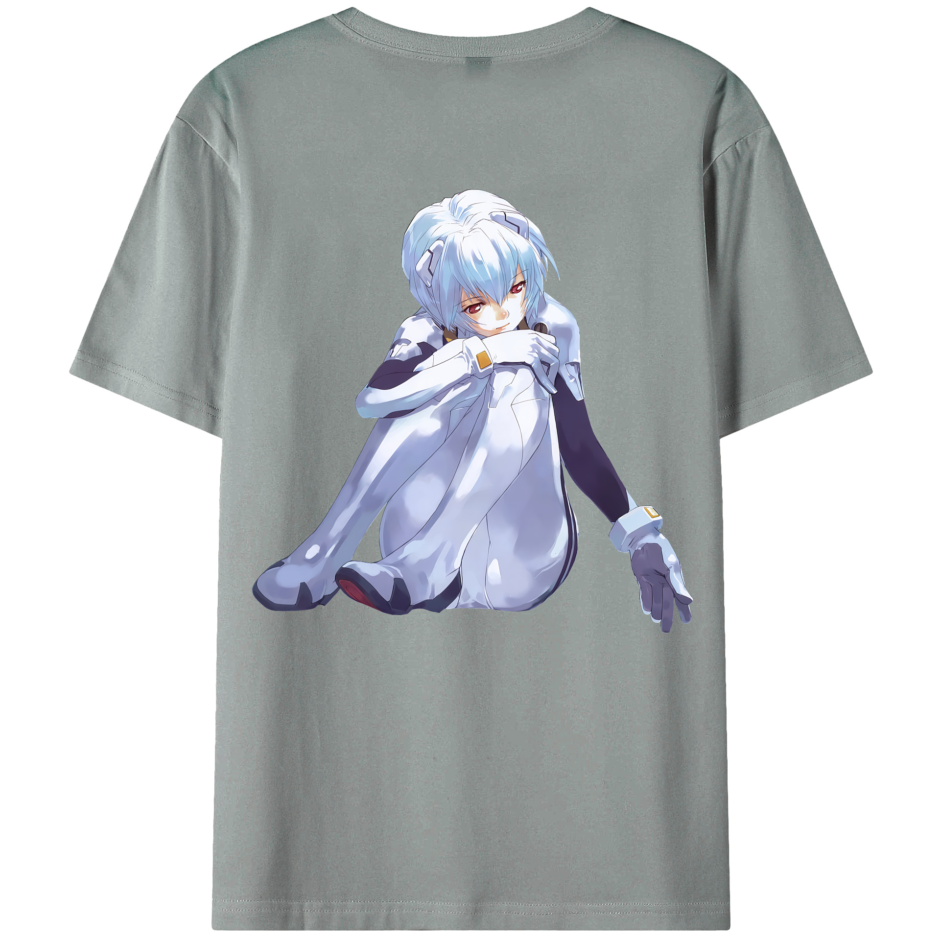 （画像用） EVA 新世紀エヴァンゲリオン 綿100％ メンズ半袖Tシャツ（バックプリント） 通気性